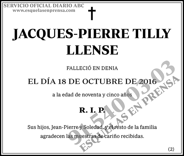 Jacques-Pierre Tilly Llense